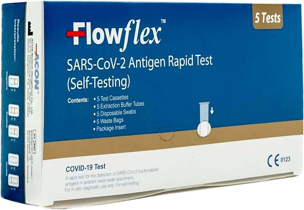 Flowflex COVID Antigen Rapid Test Lateral Flow Kit (5 Pack)