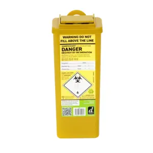 Sharpsguard Yellow 0.5 Ltr Sharps Bin